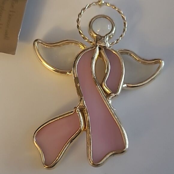 Pink Ribbon Angel Suncatcher - Picture 2 of 6